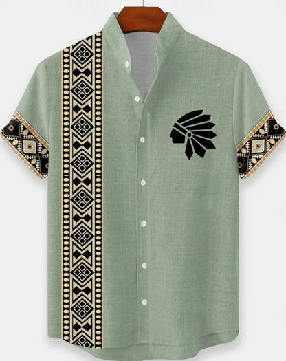 Men's New Linen Hawaiian Shirt 3D Fashion Short Sleeve Casual Urban Trend Summer Comfort Vacation