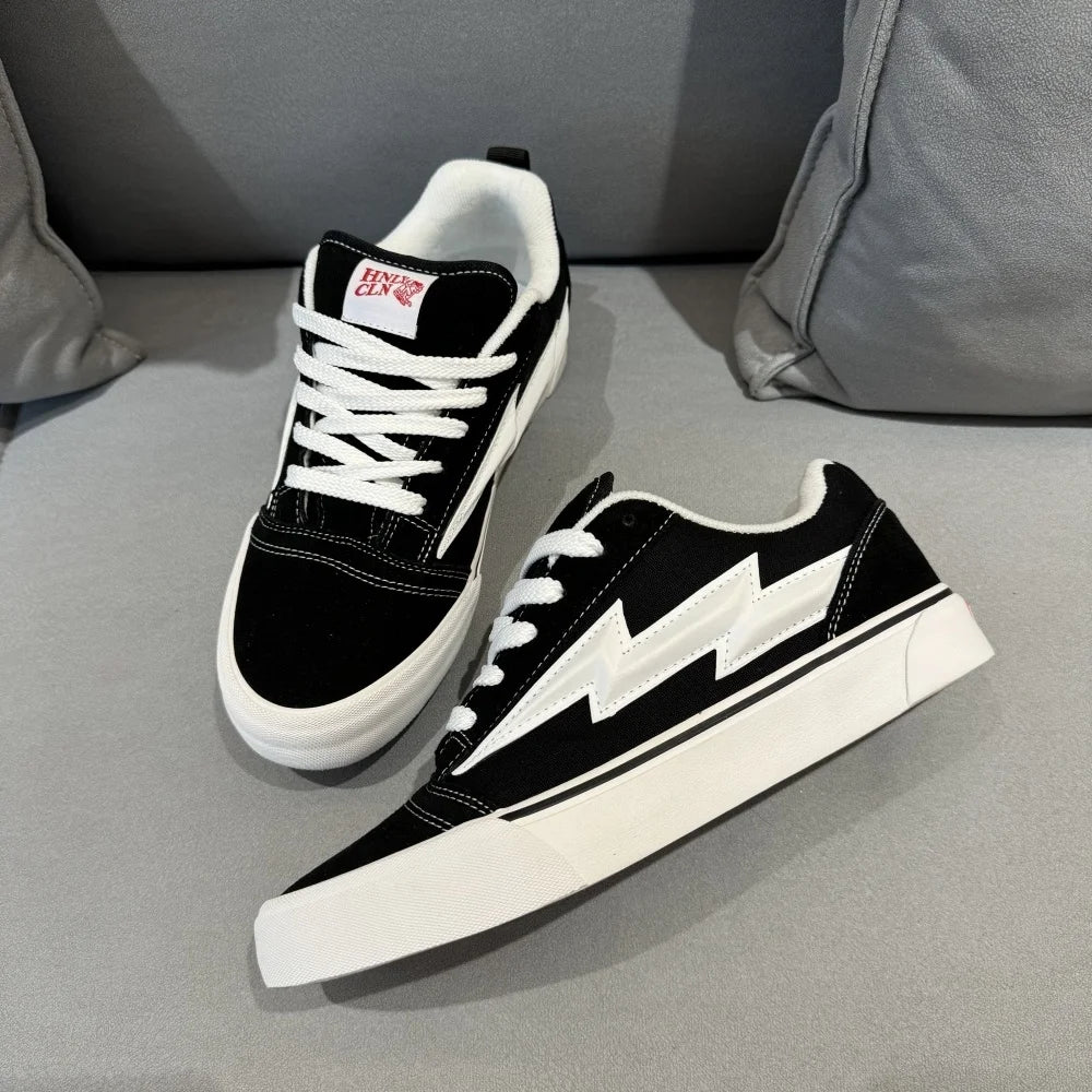 Cool Skateboard oes ex Retro Bread oes Street Sle Knuskool Couples Versatile Breathable Rubber Outsole round Toe