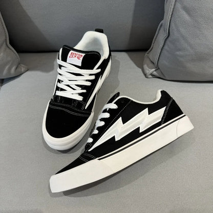 Cool Skateboard oes ex Retro Bread oes Street Sle Knuskool Couples Versatile Breathable Rubber Outsole round Toe