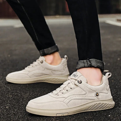 Men Sneakers shoes Men Shoes fashion Genuine Leather Casual Shoes Breathable Autumn lace up comfortable Loafers Outdoor Oxfords