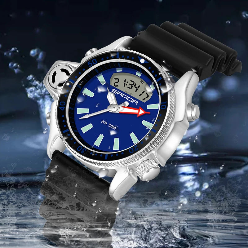 CQ346 New European and American large dial Men watch sports outdoor waterproof quartz watch fashion clock gift，watches for man