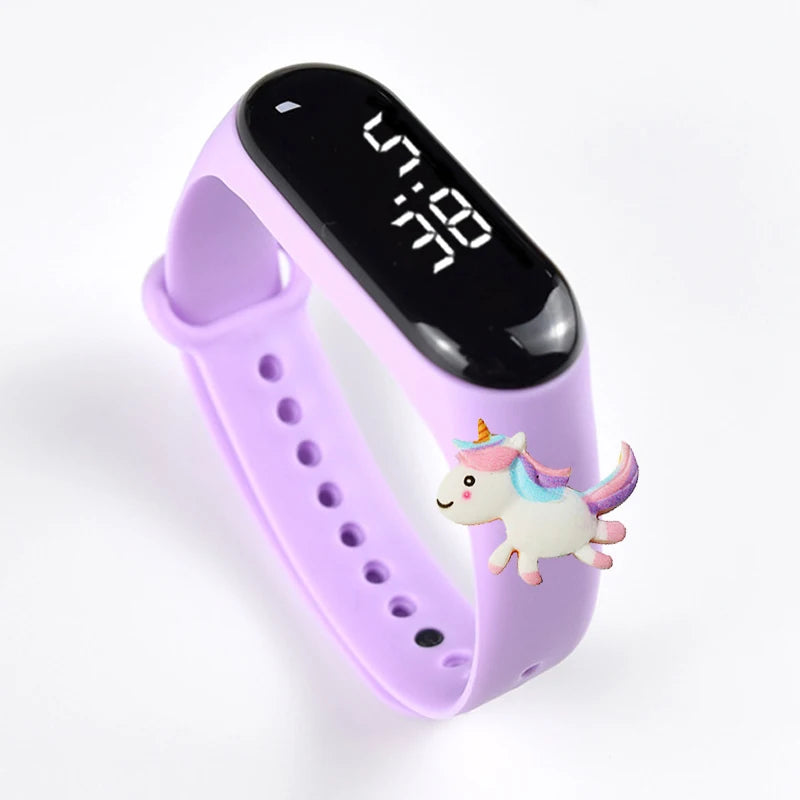 Children Electronic Watch Cartoon Doll Digital Smart Touch Screen Kids Led Watch for Boys Girls Student Waterproof Smartwatch