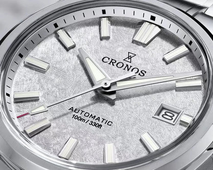 Cronos L6040 Men Watch 39mm Automatic Mechanical Watches PT5000 Miyota 9015 Movement Sapphire Crystal Luminous Waterproof 100m