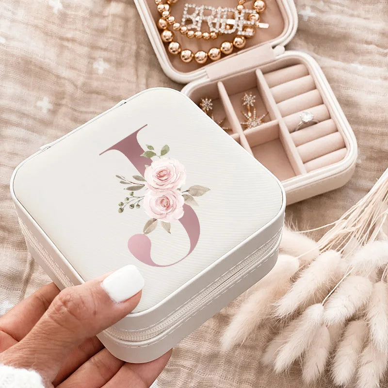 Portable Mini Jewelry Storage Box Travel Organizer Jewelry Case Leather Storage Earrings Necklace Ring Jewelry Organizer Display