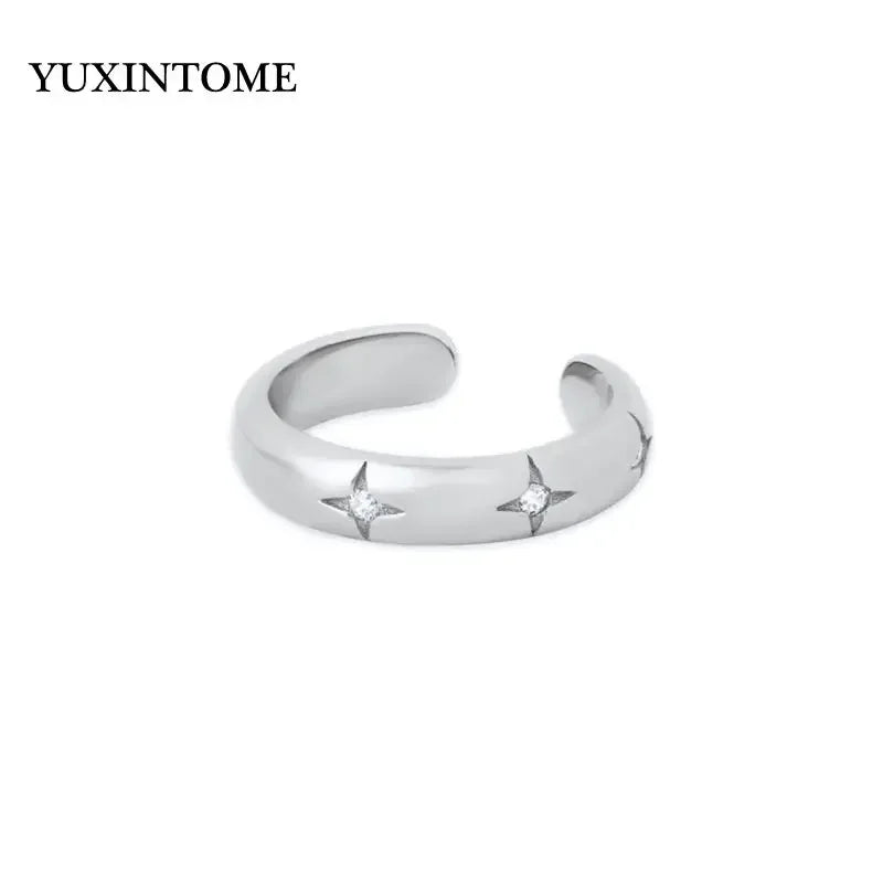 YUXINTOME Small 925 Sterling Silver Ear Needle C-Shaped Cartilage Piercing Stud Earrings For Women cartilage perforation Jewelry