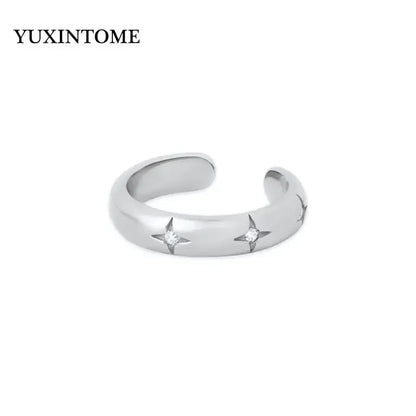 YUXINTOME Small 925 Sterling Silver Ear Needle C-Shaped Cartilage Piercing Stud Earrings For Women cartilage perforation Jewelry