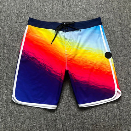 Plus size 28 38 Men's Beach Board Shorts 4-way Stretch Casual Sport Quick dry Waterproof Swim Surfing Diving Bermuda Trunks