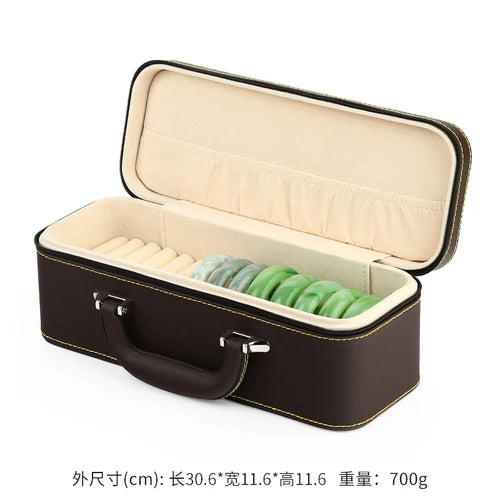 Big Size Jewelry Box Organizer Leather Jewelry Boxes for Women Bracelet Velvet Tray Display Stand Accessories Collection Gift