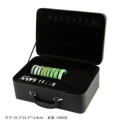 Big Size Jewelry Box Organizer Leather Jewelry Boxes for Women Bracelet Velvet Tray Display Stand Accessories Collection Gift