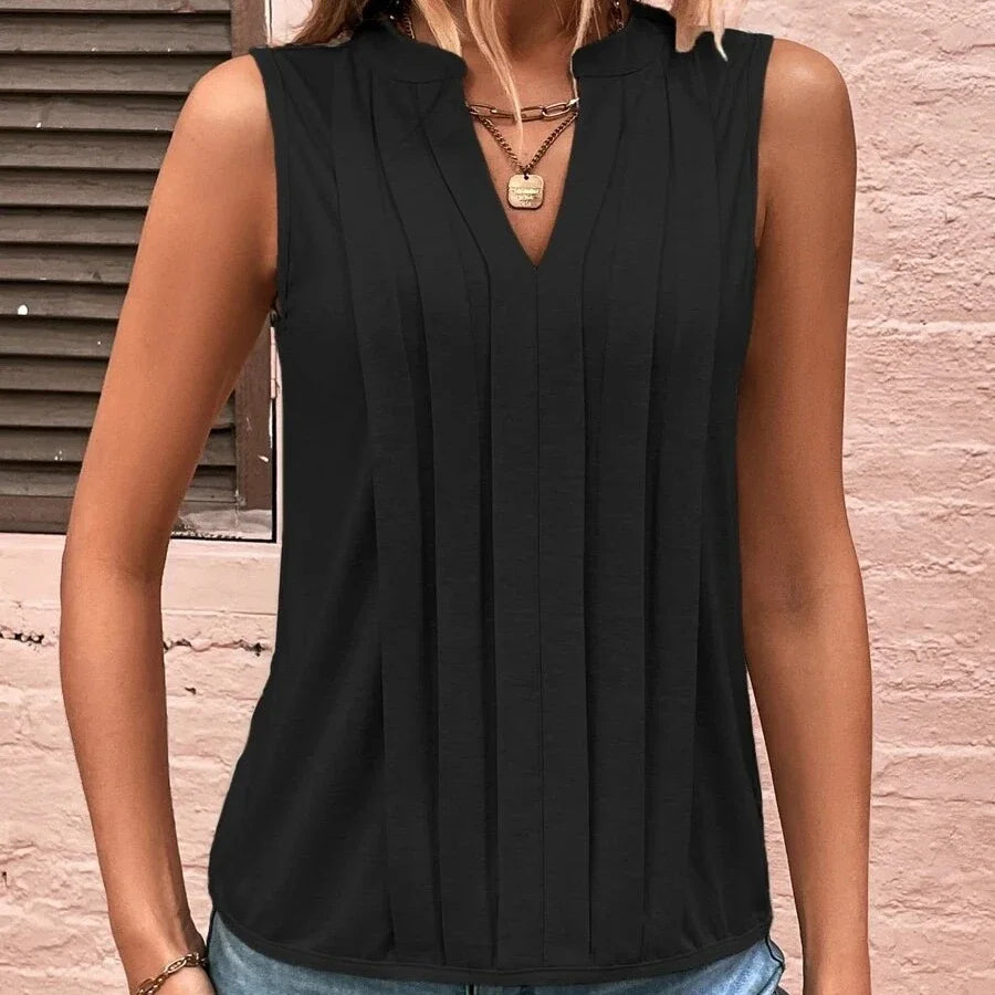 Solid Casual Loose Sleeveless Blouses For Women Fashion Summer Women's Shirts Blouses Elegant Youth Female Tank Tops Streetwear