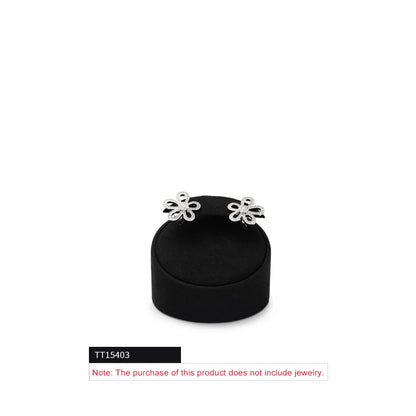 WoodTen Black Microfiber Jewelry Display Props for Shop Counter Popular Rings Earrings Necklaces Portraits Jewelry Display Stand