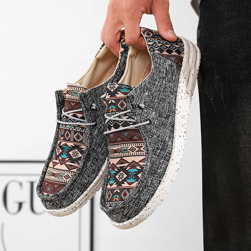 Comfortable Men Casual Canvas Shoes Men Loafers Mocassin Homme Moccasins Summer Popular Streetwear Plus Big Size 48