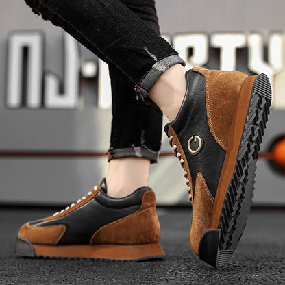 Classic Retro Brown Sneakers Men Comfortable Suede Casual Shoes Men Luxury Brand Designer Shoes For Men Platform Flats Sneakers