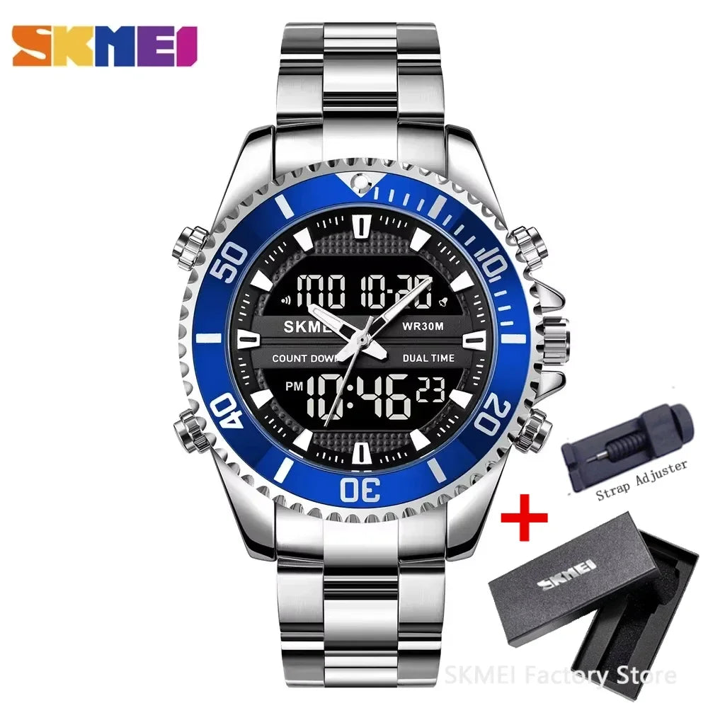 SKMEI 1850 Digital Mens Wristwatches Calendar Waterproof Quartz Sports Electronic Watches for Men Alarm Clock Relogio Masculino
