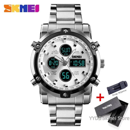 SKMEI 1389 Fashion Luxury Business Mens Watch Waterproof Sport Digital Men's Wristwatch Bracelet Clock Reloj Relogio Masculino