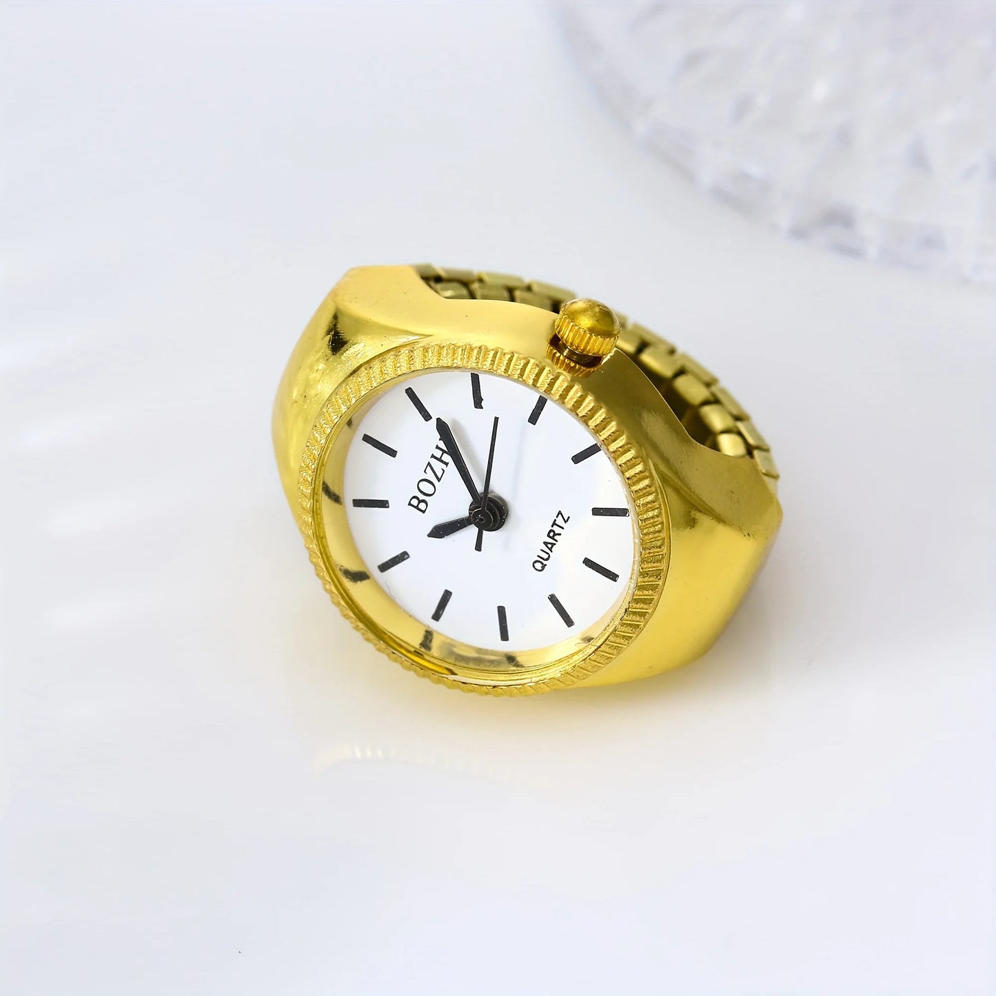1pc New High end Simple Ring Watch Disc Couple Trendy Finger Watch Couple Watch