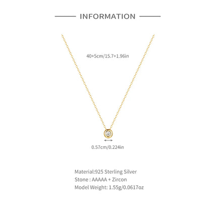 CANNER S925 Sterling Silver Round Zircon Devil's Eye Pendant Multilayer Necklaces Chain For Women Necklace Jewelry Gift Collares
