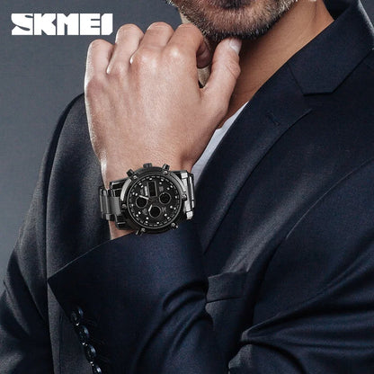 SKMEI 1389 Fashion Luxury Business Mens Watch Waterproof Sport Digital Men's Wristwatch Bracelet Clock Reloj Relogio Masculino