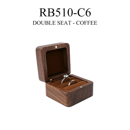 Real Walnut Wood Jewellery Box Wholesale Pendant Necklace Ring earring Gift Display Packaging Case with Velvet Interior