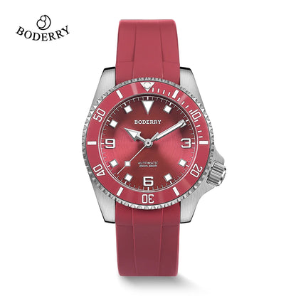 Boderry ADMIRAL Diver Watches 3-Hand No Date 200M Waterproof Titanium Automatic Mechanical Luxury Wristwatch For Men