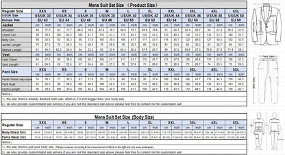 2024 Formal Business 2 Pieces Mens Suit Brown Tuxedos Double-breasted  Metal Jacket for Wedding Groom(Blazer+Pants)