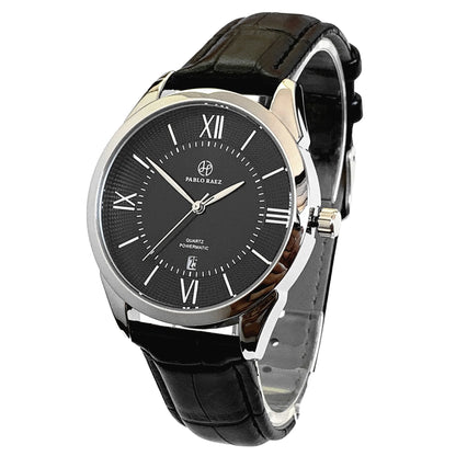 PABLO RAEZ Newest Fashion Quartz Watch Men Genuine Leather Male Wristwatch Top Luxury Brand Business Simple Clock Reloj Hombres