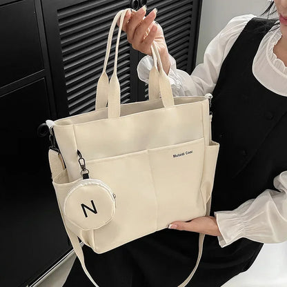 Women Shoulder Crossbody Bag Japanese Canvas Tote Messenger Bag for Student 2025 Ladies Hand Bags Female Handbag Bolsa Feminina