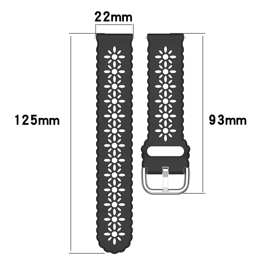Breathable Strap 22mm for Zeblaze Vibe 7/Pro/Lite/stratos 2 3/Btalk/GTS GTR 3 Pro/Ares 3 Pro/Beyond Silicone Watch Band Bracelet