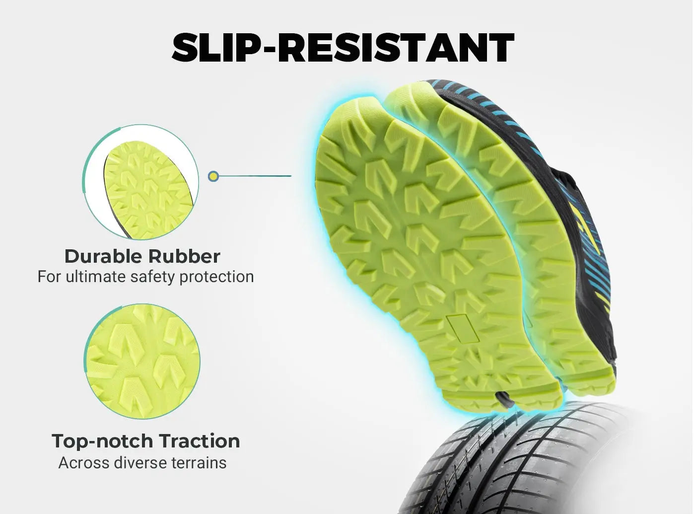 FitVille Trail Running Shoes Men's Sneakers Extra Wide Non-Slip Lightweight for Swollen Feet Arch Support Pain Relief