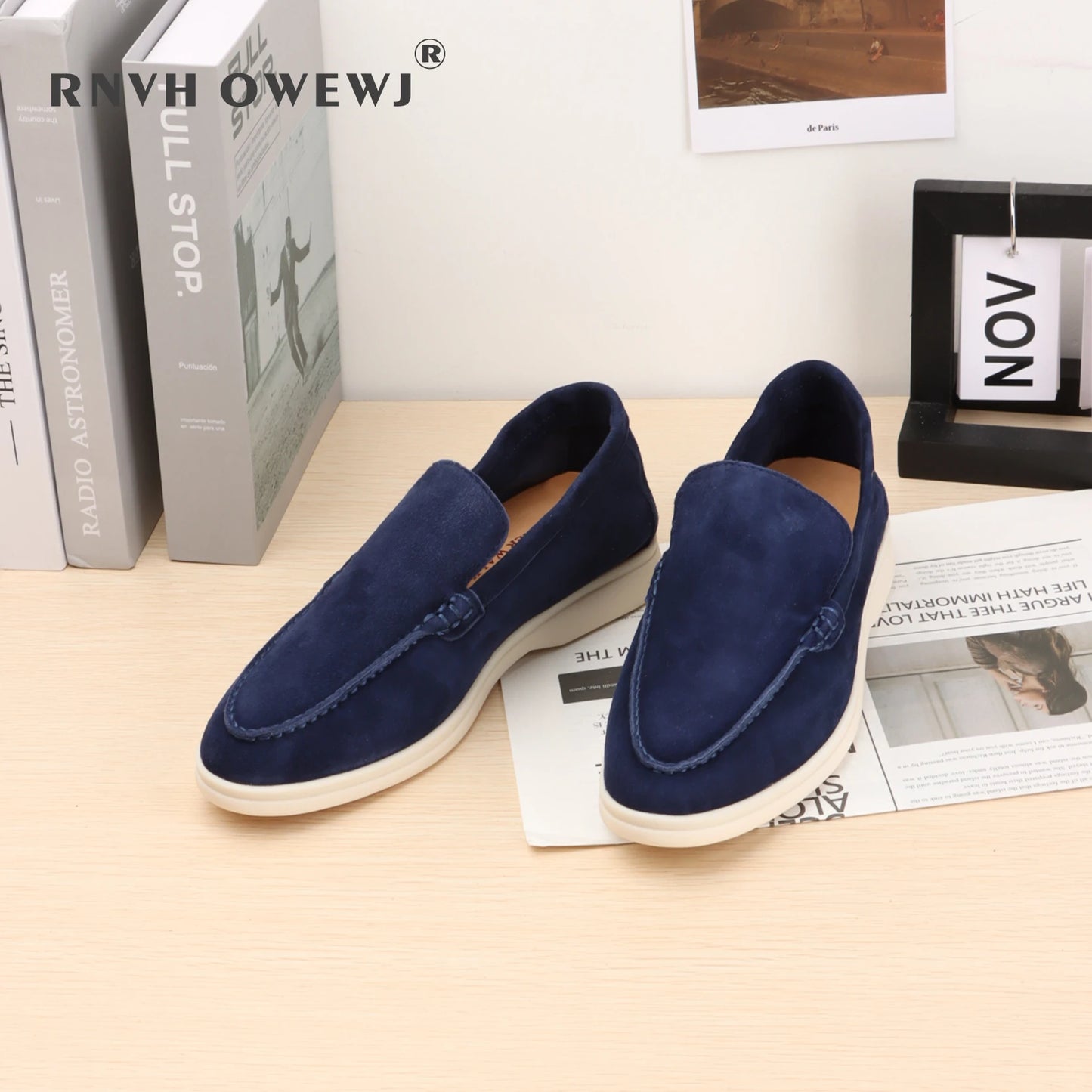 Suede Leather Men's Loafers Spring and Autumn Casual Soft Sole Shoes High Quality Cashmere Fashion Trends Flat Shoes