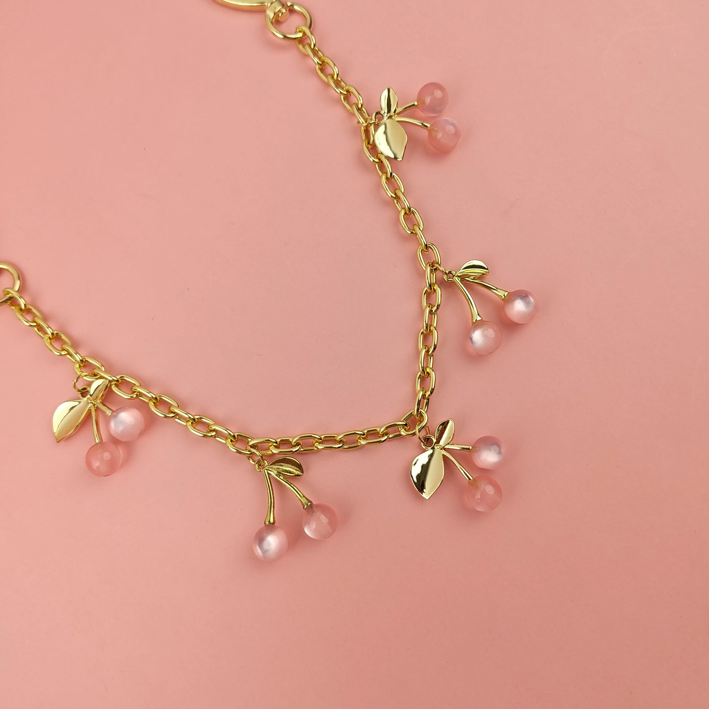 Pink Cherry Bag Charm Strawberry Pendants For Bags Fashionable Women\'s Keychain Accessories Gift
