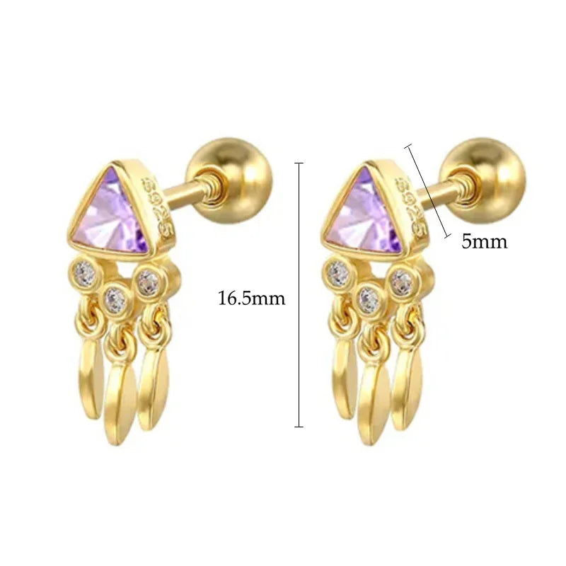 YUXINTOME Small 925 Sterling Silver Ear Needle C-Shaped Cartilage Piercing Stud Earrings For Women cartilage perforation Jewelry