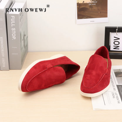 Suede Leather Men's Loafers Spring and Autumn Casual Soft Sole Shoes High Quality Cashmere Fashion Trends Flat Shoes