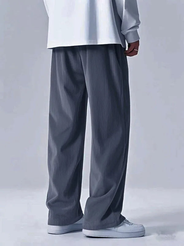 Men's corduroy loose European size hanging multi-functional casual straight leg pants, suitable for daily travel