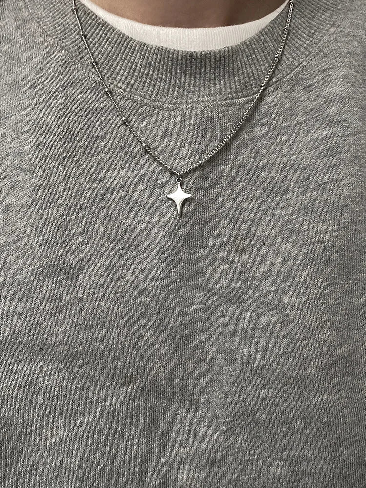 Simple Trendy Star Hollow Choker Necklace Pendant Neck Jewelry Accessories Women Men's Fashion Party Chain Necklace