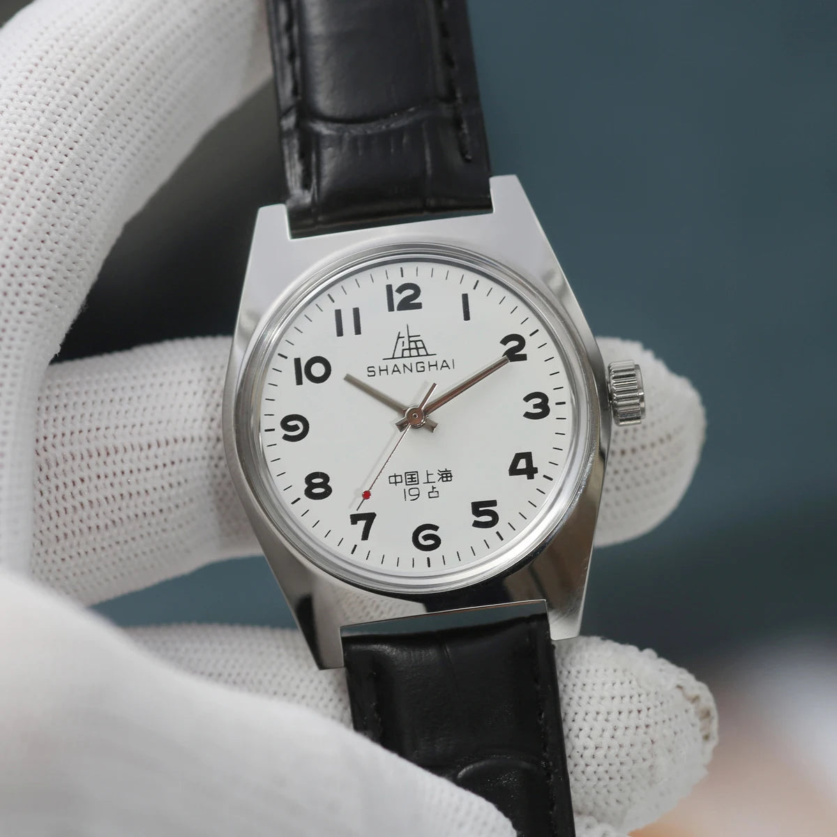 Shanghai Watches Sterile Dial Bauhaus Design 36mm Men's Mechanical Wristwatches Drop Shipper 7120