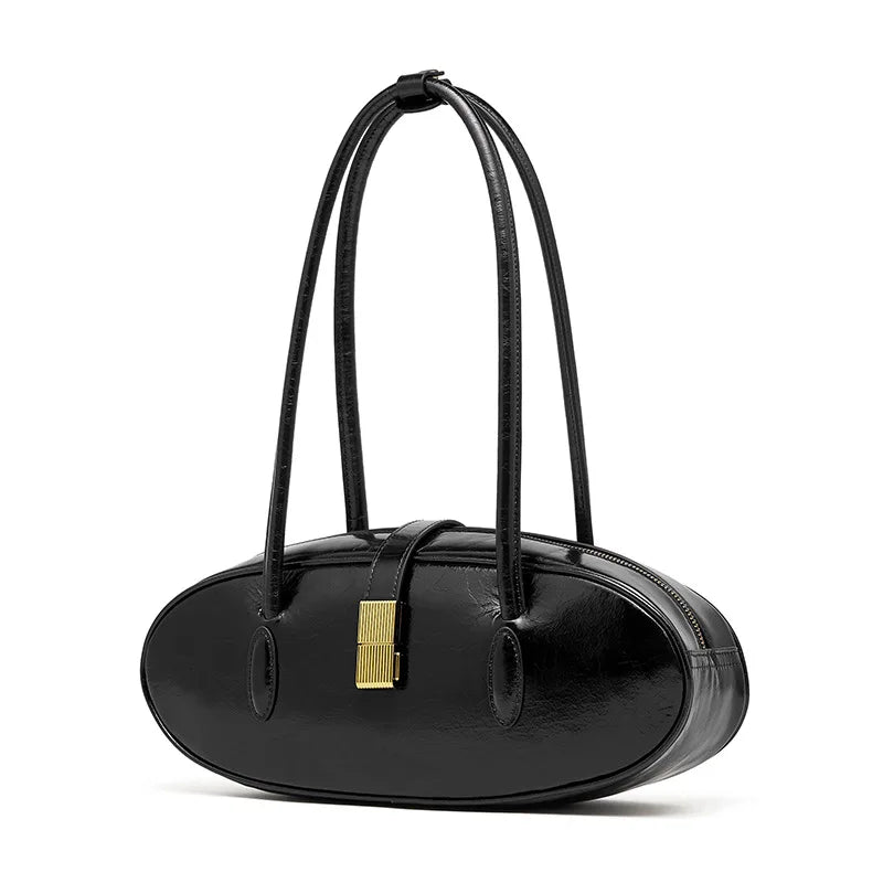 YANATARI underarm cowhide Genuine leather handbags women vintage shoulder bag female luxury bag high quality long bag