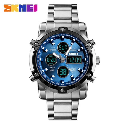 SKMEI 1389 Fashion Luxury Business Mens Watch Waterproof Sport Digital Men's Wristwatch Bracelet Clock Reloj Relogio Masculino