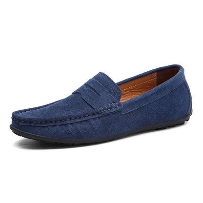 YRZL Men suede Loafers Breathable Driving Outdoor Casual Slip on Shoes for Man Lightweight Comfortable Non Slip Summer Men Shoes