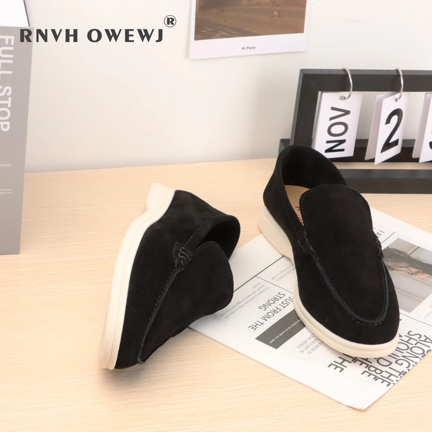 Suede Leather Men's Loafers Spring and Autumn Casual Soft Sole Shoes High Quality Cashmere Fashion Trends Flat Shoes