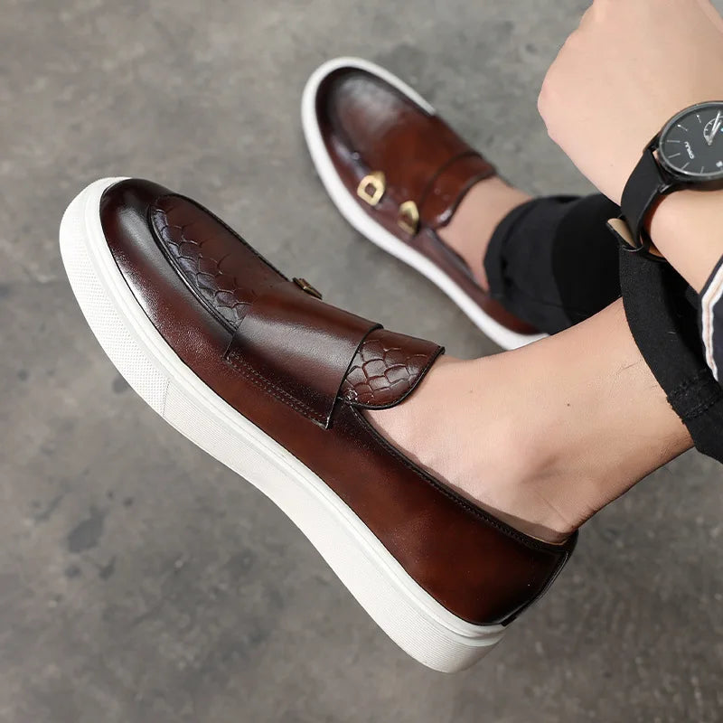 Loafers For Men Luxury Brand Genuine Leather Casual Driving Shoes Fashion Work Designer 2024 New Arrival Original Big Size 38-46