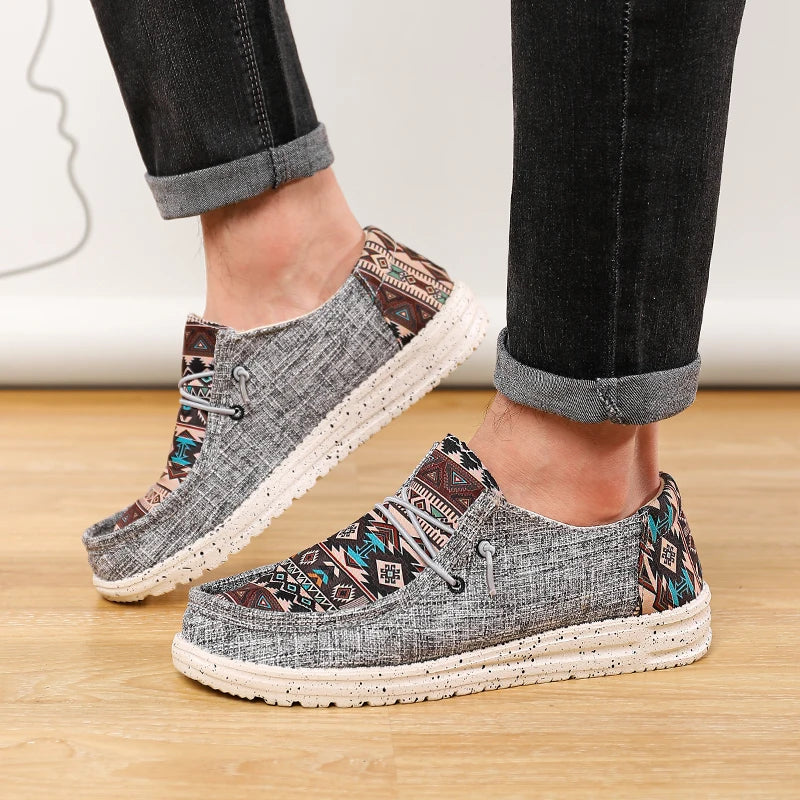 Comfortable Men Casual Canvas Shoes Men Loafers Mocassin Homme Moccasins Summer Popular Streetwear Plus Big Size 48