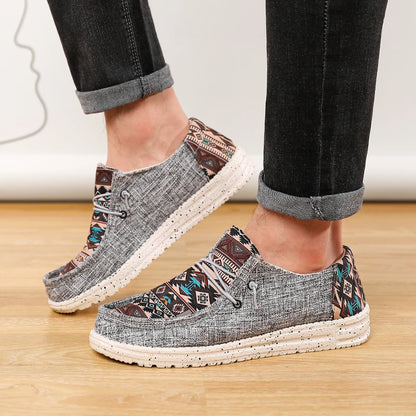 Comfortable Men Casual Canvas Shoes Men Loafers Mocassin Homme Moccasins Summer Popular Streetwear Plus Big Size 48