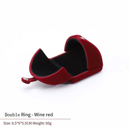 High-Grade Velvet Double Open Jewelry Gift Box, Rings Necklaces Earrings Bracelets Holder for Engagement,Christmas & Anniversary
