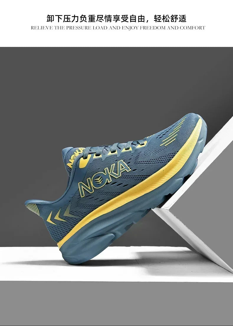 Men's Running Shoes Breathable Cushioning Couple Non-Slip Outdoor Jogging Trainer Race Sneakers Luxury shoes Mesh Off-road Shoes