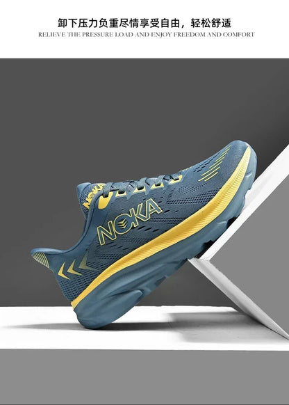 Men's Running Shoes Breathable Cushioning Couple Non-Slip Outdoor Jogging Trainer Race Sneakers Luxury shoes Mesh Off-road Shoes