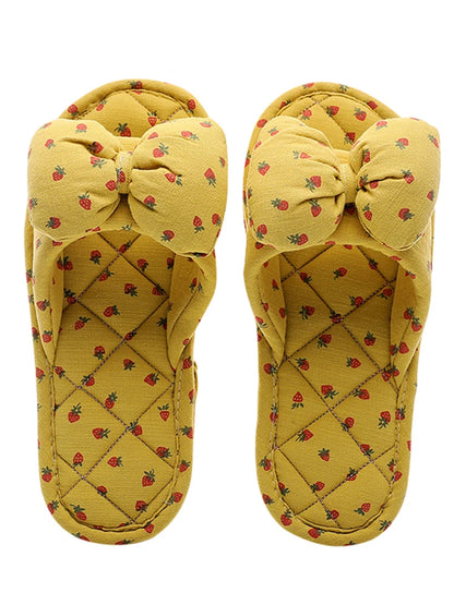 New Pure Cotton Indoor Home Slippers Anti-Slip Cloth Bot Silent for Wooden Floor Spring Summer Women's Slippers Home Comfort