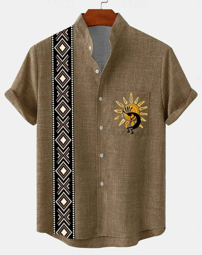 Men's New Linen Hawaiian Shirt 3D Fashion Short Sleeve Casual Urban Trend Summer Comfort Vacation