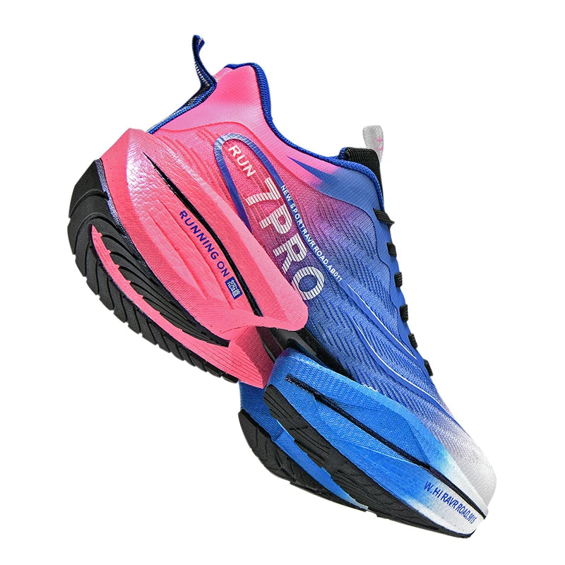 Carbon Plate Couple's Running Shoes Shock-Absorbing Rebound Ultra-Light Sports Shoes for Men and Women Summer Mesh Breathable Po