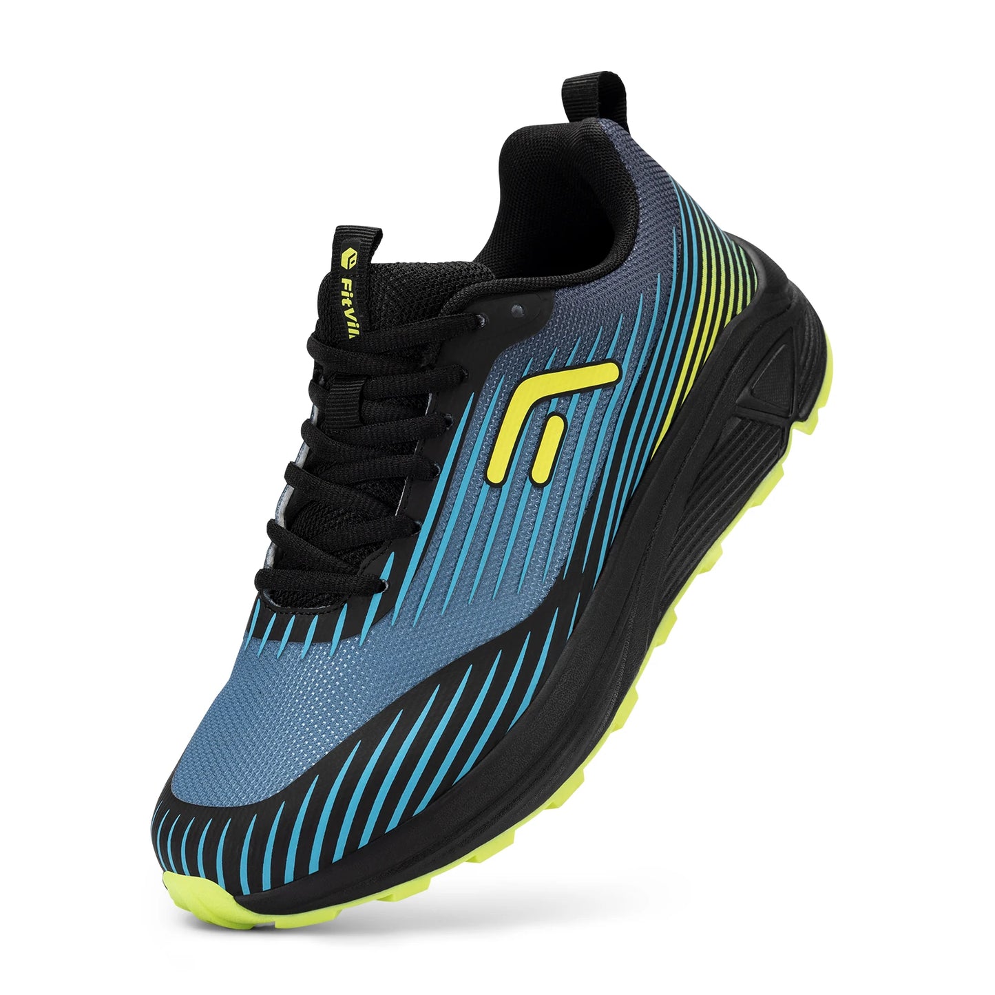 FitVille Trail Running Shoes Men's Sneakers Extra Wide Non-Slip Lightweight for Swollen Feet Arch Support Pain Relief